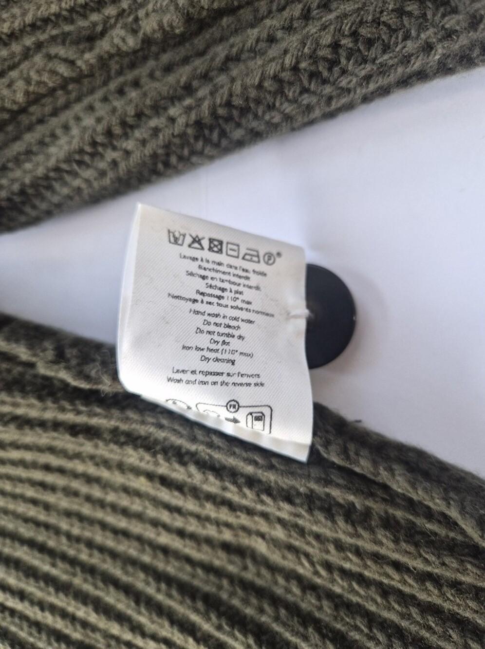 *NWT* [Sezane] Lucas Jumper In Olive Green, Khaki, Size M, Organic Cotton, Italy - Picture 12 of 13